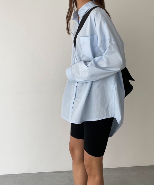 El mar（エルマール）の「El mar(エルマール) コットンオーバーサイズシャツ（シャツ/ブラウス・レディース・ホワイト/イエロー/サックスブルー・ONE SIZE）」の18枚目の写真