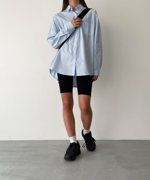 El mar（エルマール）の「El mar(エルマール) コットンオーバーサイズシャツ（シャツ/ブラウス・レディース・ホワイト/イエロー/サックスブルー・ONE SIZE）」の19枚目の写真