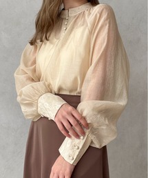 apres jour clair | 【apres jour clair】レースシフォンチュニックブラウス【ZOZOTOWN限定アイテム】(シャツ/ブラウス)