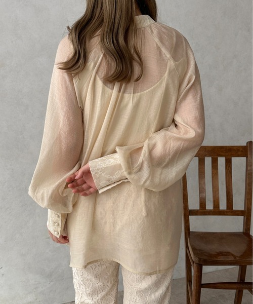 apres jour clair(アプレジュールクレア)の「【apres jour clair】レースシフォンチュニックブラウス【ZOZOTOWN限定アイテム】(シャツ/ブラウス・レディース・ピンクベージュ/アイボリー/サックスブルー・X-LARGE/フリー)」の15枚目の写真