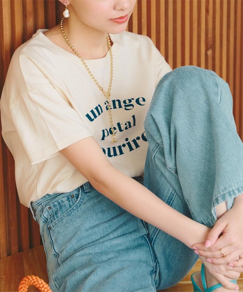 titivate(ティティベイト)の「デザインプリントロゴTシャツ(Tシャツ/カットソー・レディース・ホワイト系その他/グレー系その他/ホワイト系その他2・FREE)」の10枚目の写真