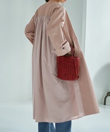 STYLE DELI（スタイルデリ）の「オックスノーカラー背中ギャザーコート（ノーカラーコート）」