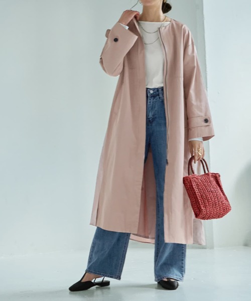 STYLE DELI（スタイルデリ）の「オックスノーカラー背中ギャザーコート