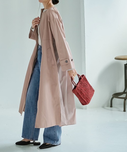 STYLE DELI（スタイルデリ）の「オックスノーカラー背中ギャザーコート