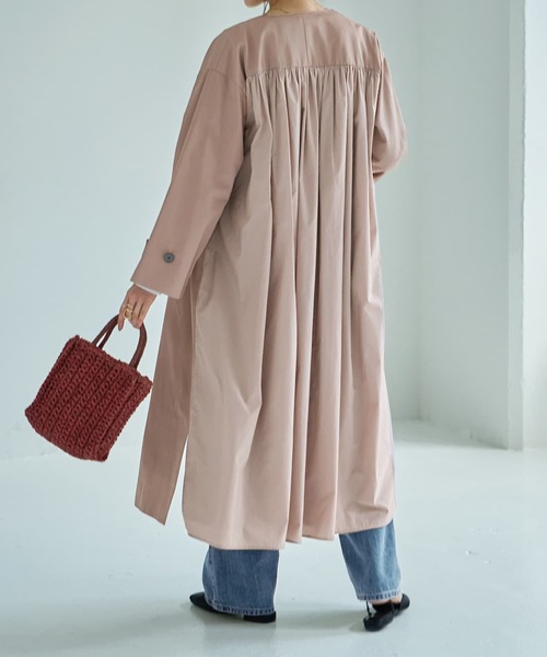 STYLE DELI（スタイルデリ）の「オックスノーカラー背中ギャザーコート