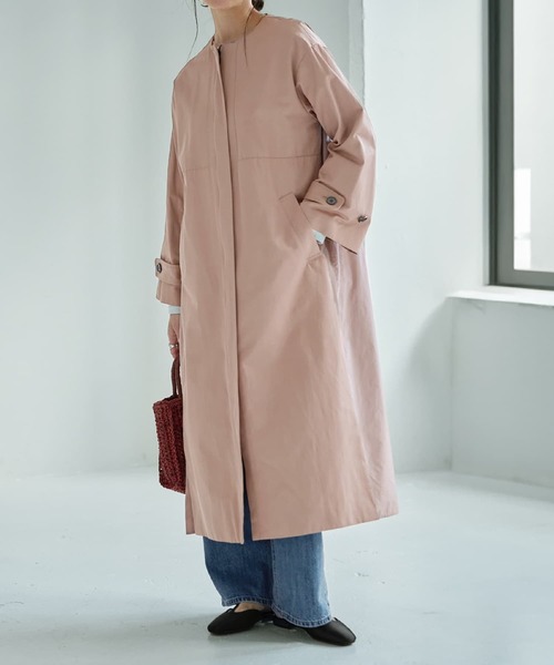 STYLE DELI（スタイルデリ）の「オックスノーカラー背中ギャザーコート