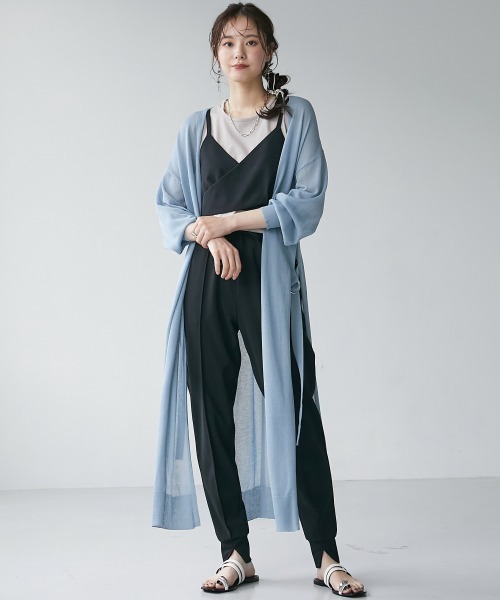 miclat（ミクラ）の「大きいサイズ　ロング丈サイドスリットカーディガン　miclat（カーディガン/ボレロ・レディース・ラベンダー/ミント/ブラック・L/LL/3L/4L/5L）」の20枚目の写真