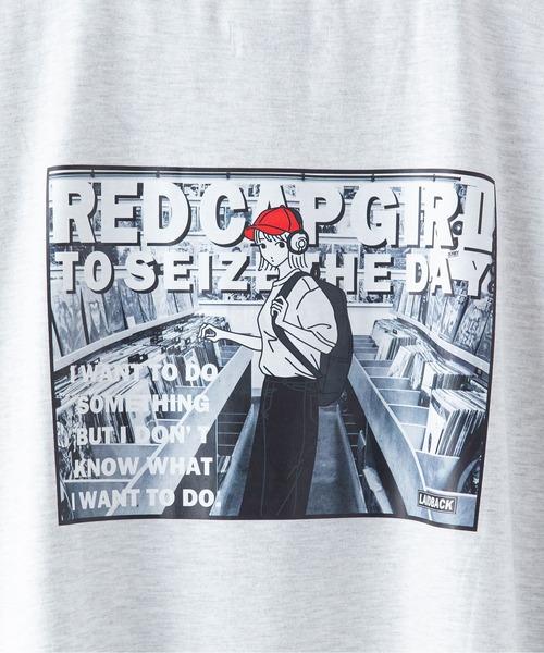 Red Cap Girl(レッドキャプガール)の「【UNIIT/ユニット】【RED CAP GIRL/レッドキャップガール】UNIIT×RED CAP GIRL コラボ バックプリント ビッグシルエット Tシャツ(Tシャツ/カットソー・メンズ・グレー/ホワイト/グリーン/ブルー・MEDIUM/LARGE)」の15枚目の写真