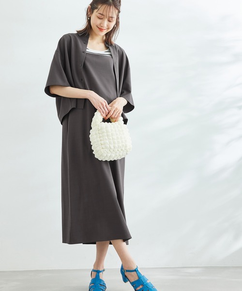 ROPE' PICNIC（ロペピクニック）の「SETアイテム/シャツ+キャミワンピース（ワンピース・レディース・チャコールグレー/ベージュ・38）」の2枚目の写真