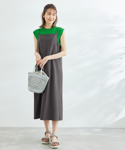 ROPE' PICNIC（ロペピクニック）の「SETアイテム/シャツ+キャミワンピース（ワンピース・レディース・チャコールグレー/ベージュ・38）」の15枚目の写真