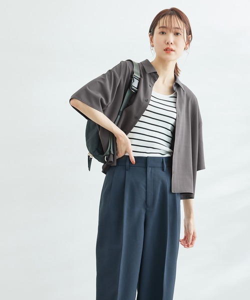 ROPE' PICNIC（ロペピクニック）の「SETアイテム/シャツ+キャミワンピース（ワンピース・レディース・チャコールグレー/ベージュ・38）」の4枚目の写真