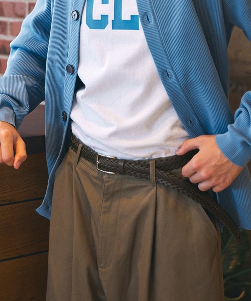 EMMA CLOTHES（エマクローズ）の「シンセティックレザーミックスメッシュベルト EMMA CLOTHES（ベルト・メンズ・ブラック系1/キャメル/ブラウン系1/ダークブラウン/ブラック・FREE）」の3枚目の写真