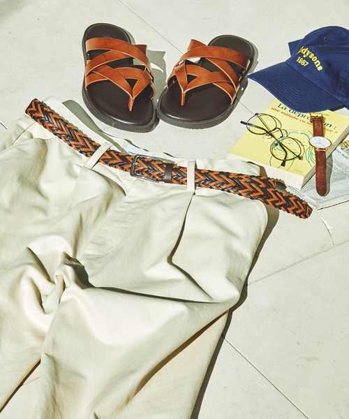 EMMA CLOTHES（エマクローズ）の「シンセティックレザーミックスメッシュベルト EMMA CLOTHES（ベルト・メンズ・ブラック系1/キャメル/ブラウン系1/ダークブラウン/ブラック・FREE）」の9枚目の写真