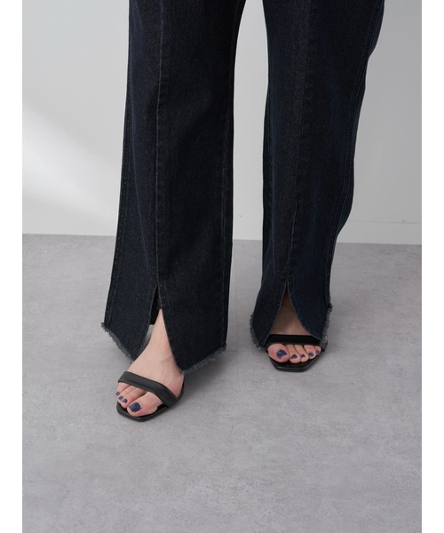 earth music&ecology(アースミュージックアンドエコロジー)の「オーバーオールデニム(サロペット/オーバーオール・レディース・アイボリー/ダークインディゴブルー・M/S)」の9枚目の写真