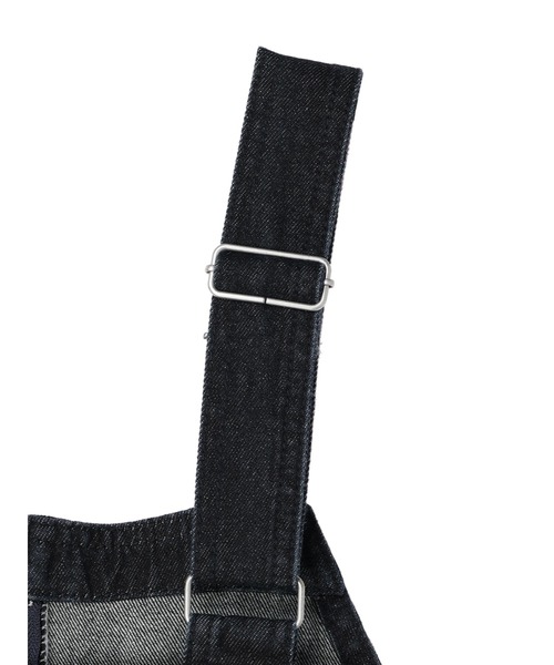 earth music&ecology(アースミュージックアンドエコロジー)の「オーバーオールデニム(サロペット/オーバーオール・レディース・アイボリー/ダークインディゴブルー・M/S)」の22枚目の写真