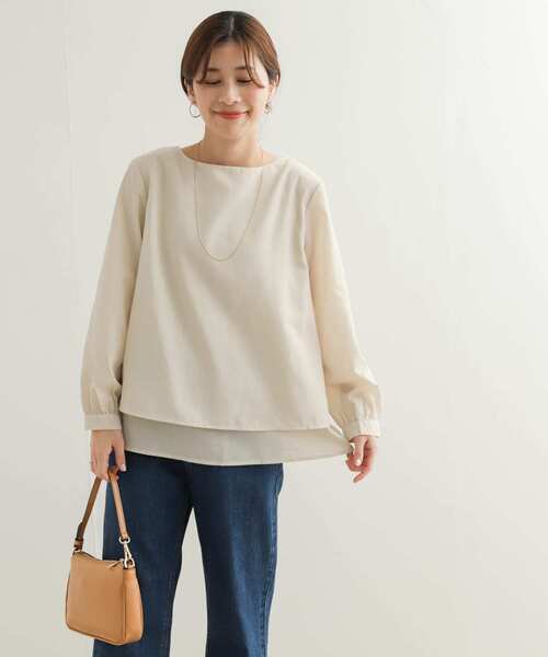 UR TECH Smart Linen Touch レイヤードブラウス URBAN RESEARCH DOORS（アーバンリサーチドアーズ）の「『UR TECH