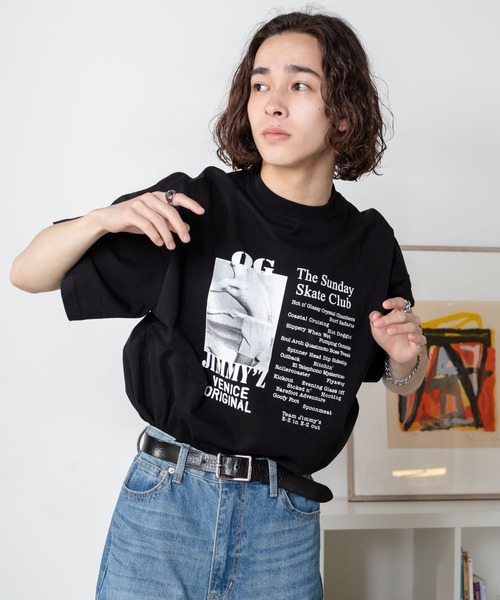 WEGO(ウィゴー)の「∴WEGO/【一部店限定】別注JIMMY’ZグラフィックT(Tシャツ/カットソー・メンズ・ホワイト系その他/ホワイト/ブラック系その他/ブラック・LARGE/MEDIUM)」の4枚目の写真