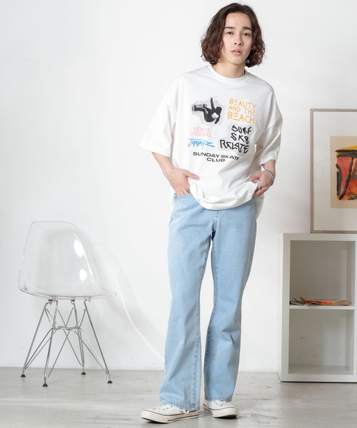 WEGO(ウィゴー)の「∴WEGO/【一部店限定】別注JIMMY’ZグラフィックT(Tシャツ/カットソー・メンズ・ホワイト系その他/ホワイト/ブラック系その他/ブラック・LARGE/MEDIUM)」の6枚目の写真