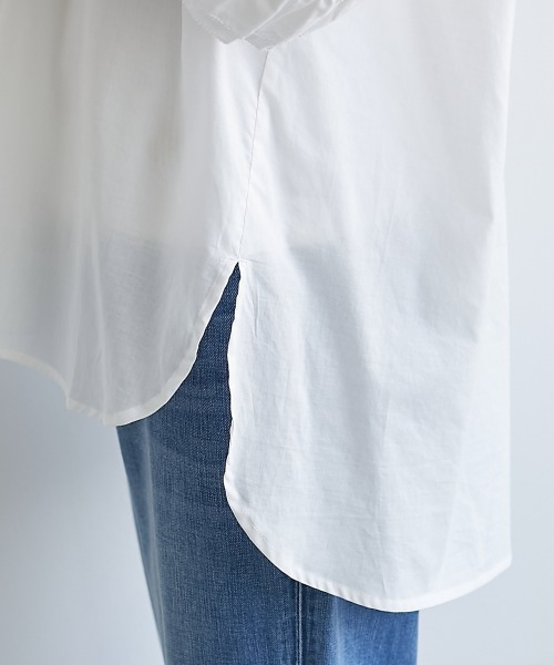 CHIC STYLE（シックスタイル）の「＜大きいサイズ＞綿100％袖フリルスキッパーブラウス シックスタイル（シャツ/ブラウス・レディース・オフホワイト/ブラック・L/LL/3L/4L/5L）」の19枚目の写真