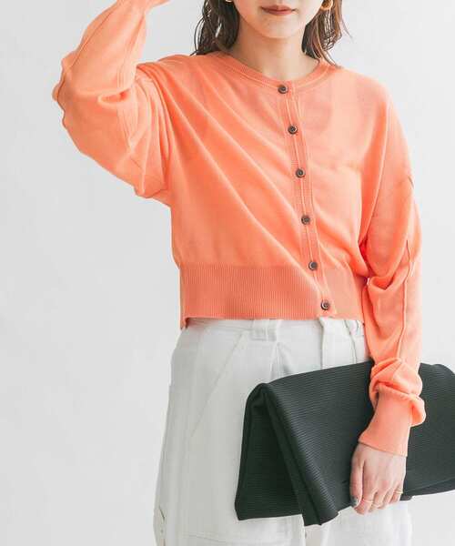 KBF(ケイビーエフ)の「2WAYシアーニットカーディガン(カーディガン/ボレロ・レディース・ブルー/オレンジ系その他/ブラック・ONE)」の1枚目の写真