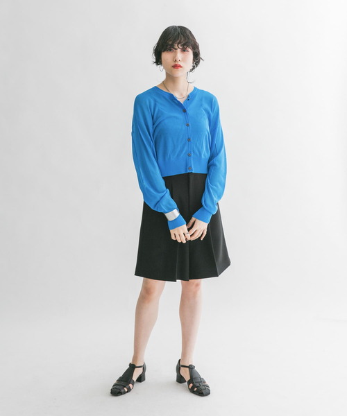 KBF(ケイビーエフ)の「2WAYシアーニットカーディガン(カーディガン/ボレロ・レディース・ブルー/オレンジ系その他/ブラック・ONE)」の9枚目の写真