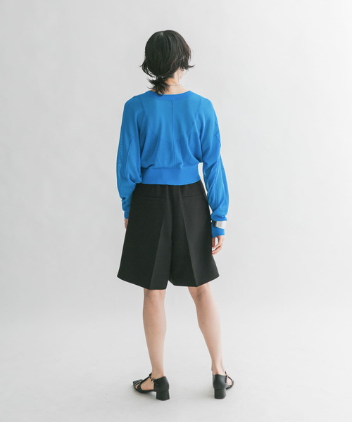 KBF(ケイビーエフ)の「2WAYシアーニットカーディガン(カーディガン/ボレロ・レディース・ブルー/オレンジ系その他/ブラック・ONE)」の11枚目の写真