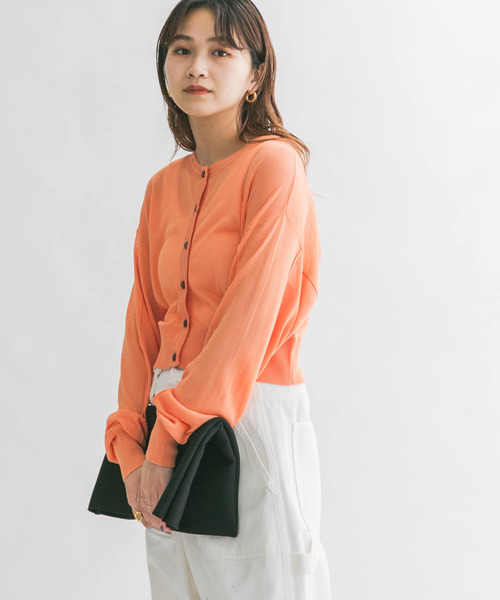 KBF(ケイビーエフ)の「2WAYシアーニットカーディガン(カーディガン/ボレロ・レディース・ブルー/オレンジ系その他/ブラック・ONE)」の20枚目の写真