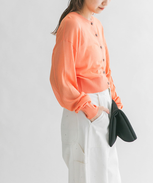 KBF(ケイビーエフ)の「2WAYシアーニットカーディガン(カーディガン/ボレロ・レディース・ブルー/オレンジ系その他/ブラック・ONE)」の21枚目の写真