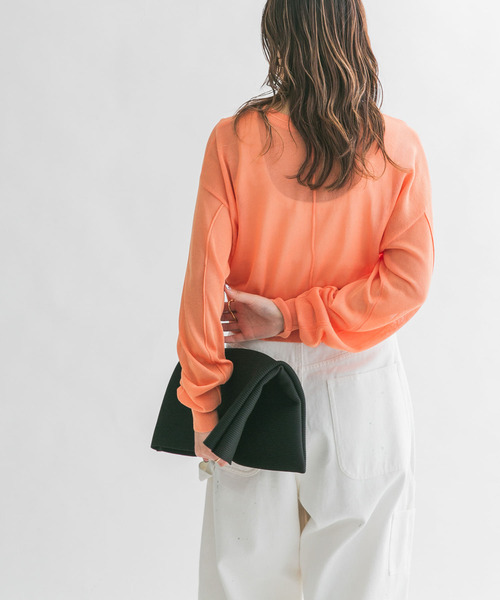 KBF(ケイビーエフ)の「2WAYシアーニットカーディガン(カーディガン/ボレロ・レディース・ブルー/オレンジ系その他/ブラック・ONE)」の22枚目の写真