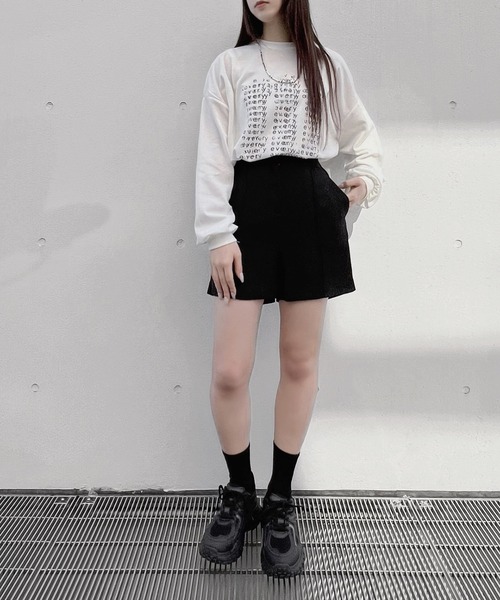 Figments（フィグメンツ）の「everyロンT（Tシャツ/カットソー・レディース・ブラック/ホワイト・FREE）」の11枚目の写真