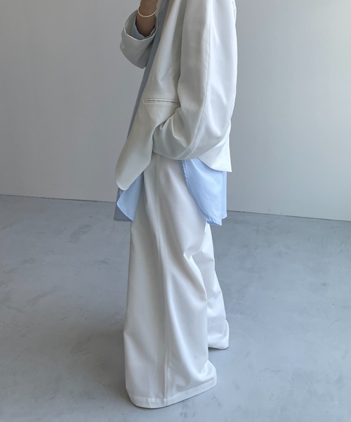 over size no collar mannish shirt / オーバーサイズノーカラー