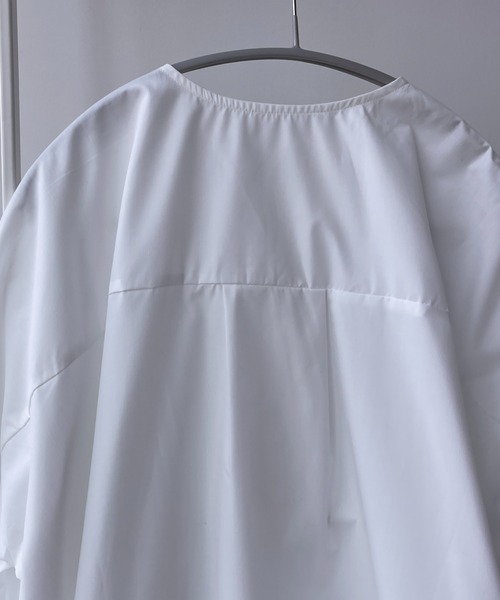 wee9s（ウィークス）の「over size no collar mannish shirt / オーバーサイズノーカラーマニッシュシャツ（シャツ/ブラウス・レディース・スカイブルー/アイボリー/ライトブルー/ブラック・FREE）」の16枚目の写真