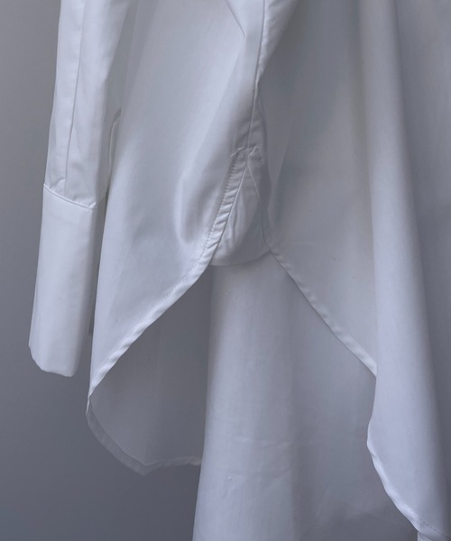 wee9s（ウィークス）の「over size no collar mannish shirt / オーバーサイズノーカラーマニッシュシャツ（シャツ/ブラウス・レディース・スカイブルー/アイボリー/ライトブルー/ブラック・FREE）」の17枚目の写真