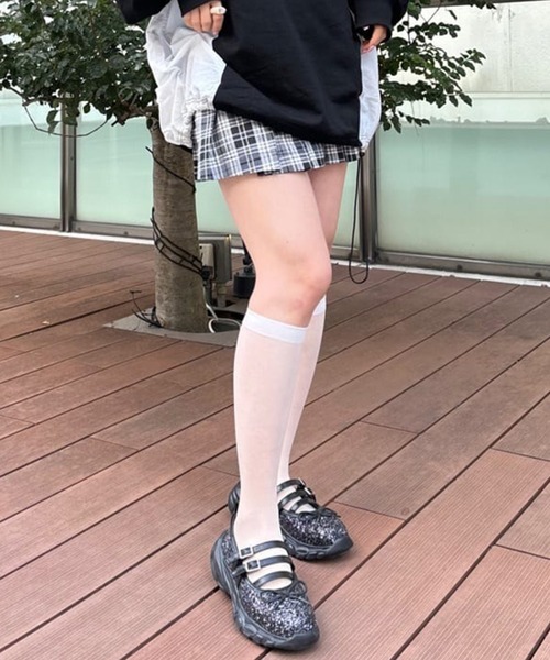 SPINNS（スピンズ）の「【ミニスカには必須！程よい透け感◎】シアー