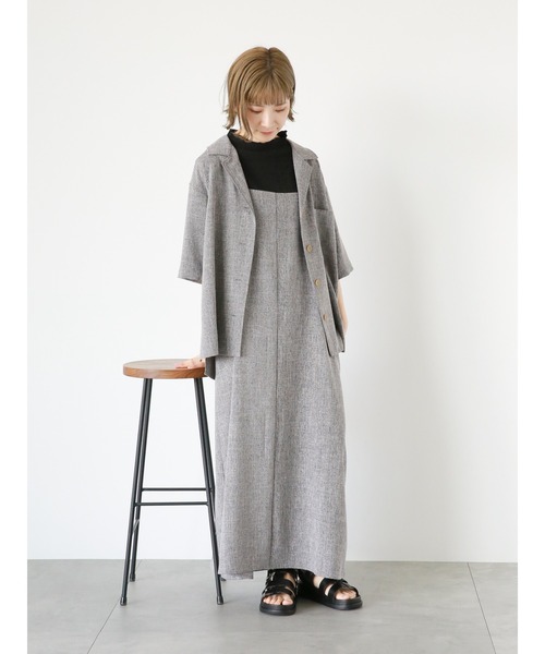 Samansa Mos2 blue（サマンサモスモスブルー）の「開襟シャツ