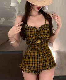 YUGA_YGM ツイストデザイン セパレートスイムウェア（水着）｜FREE