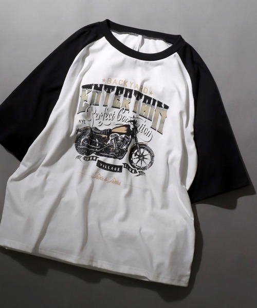 SITRY(シトリー)の「Big silhouette vintage print Ringer T-shirt/アメリカン ヴィンテージプリント リンガー ラグラン Tシャツ(Tシャツ/カットソー・メンズ・ネイビー/グリーン/グリーン系その他/ブルー系その他/ホワイト系その他/ブラック系その他/ブラック/ホワイト/ブラック系その他2/ホワイト系その他2/ブラック系その他3/ホワイト系その他4/レッド系その他2/グリーン系その他4/グリーン系その他2/グリーン系その他3/レッド/ホワイト系その他3/レッド系その他/ブラック系その他4/ホワイト系その他5/レッド系その他3・S/M/L/XL)」の5枚目の写真