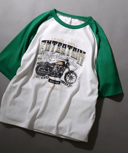 SITRY(シトリー)の「Big silhouette vintage print Ringer T-shirt/アメリカン ヴィンテージプリント リンガー ラグラン Tシャツ(Tシャツ/カットソー・メンズ・ネイビー/グリーン/グリーン系その他/ブルー系その他/ホワイト系その他/ブラック系その他/ブラック/ホワイト/ブラック系その他2/ホワイト系その他2/ブラック系その他3/ホワイト系その他4/レッド系その他2/グリーン系その他4/グリーン系その他2/グリーン系その他3/レッド/ホワイト系その他3/レッド系その他/ブラック系その他4/ホワイト系その他5/レッド系その他3・S/M/L/XL)」の16枚目の写真