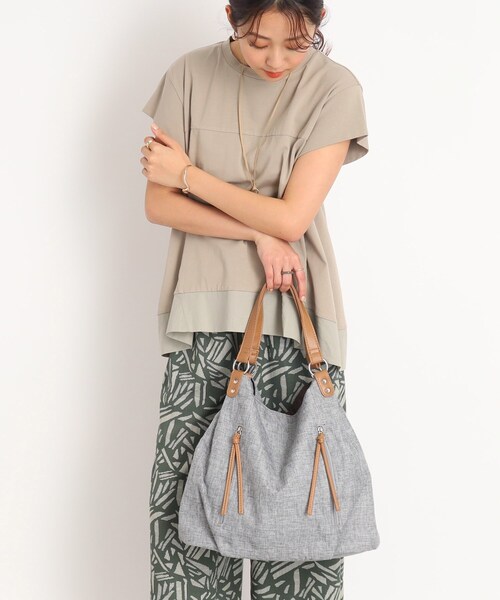 SHOO・LA・RUE(シューラルー)の「◆バルーントートバッグ(トートバッグ・レディース・グレー/ブラック系2/ブルー系2/ベージュ・00)」の5枚目の写真