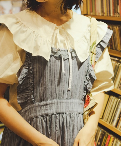 kutir(クティール)の「【クティールとレトロ】2WAYフリルキャミワンピース(ワンピース・レディース・オフホワイト/ブラック/ブルー・MEDIUM/SMALL/LARGE)」の22枚目の写真