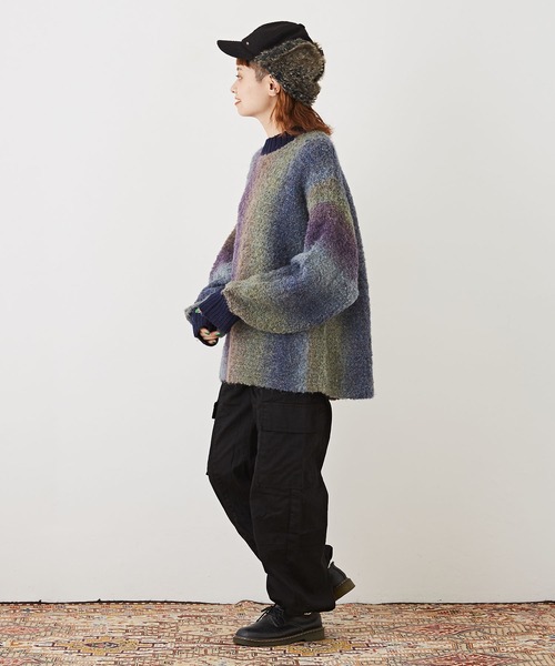 CUBE SUGAR（キューブシュガー）の「WEB限定コットンツイル裾絞りイージーカーゴパンツ（カーゴパンツ・レディース・ブラック/ベージュ/カーキ・M/L）」の6枚目の写真