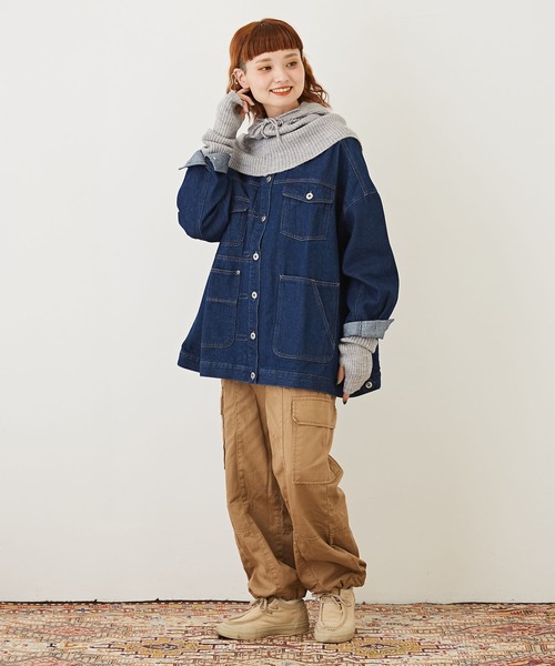 CUBE SUGAR（キューブシュガー）の「WEB限定コットンツイル裾絞りイージーカーゴパンツ（カーゴパンツ・レディース・ブラック/ベージュ/カーキ・M/L）」の10枚目の写真