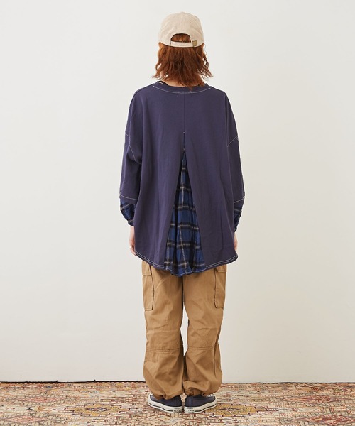 CUBE SUGAR（キューブシュガー）の「WEB限定コットンツイル裾絞りイージーカーゴパンツ（カーゴパンツ・レディース・ブラック/ベージュ/カーキ・M/L）」の12枚目の写真