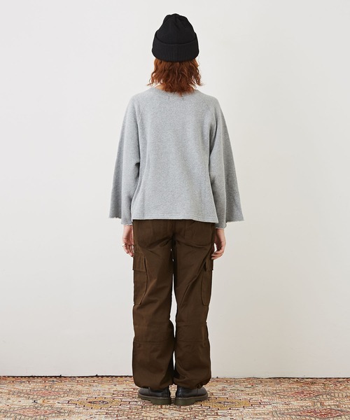 CUBE SUGAR（キューブシュガー）の「WEB限定コットンツイル裾絞りイージーカーゴパンツ（カーゴパンツ・レディース・ブラック/ベージュ/カーキ・M/L）」の15枚目の写真