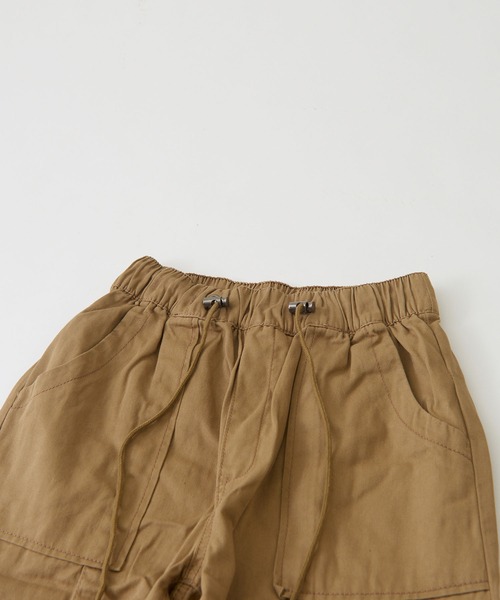 CUBE SUGAR（キューブシュガー）の「WEB限定コットンツイル裾絞りイージーカーゴパンツ（カーゴパンツ・レディース・ブラック/ベージュ/カーキ・M/L）」の17枚目の写真