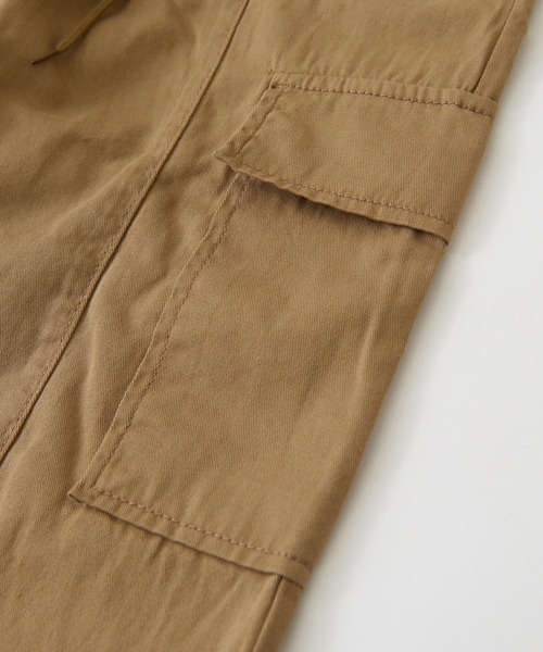 CUBE SUGAR（キューブシュガー）の「WEB限定コットンツイル裾絞りイージーカーゴパンツ（カーゴパンツ・レディース・ブラック/ベージュ/カーキ・M/L）」の20枚目の写真