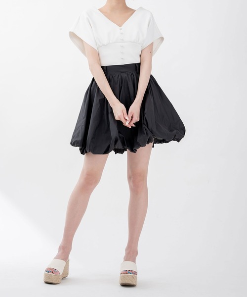 【qumerry. キュメリ】バックレースアップトップス/試着のみ美品/大人可愛 qumerry.（キュメリ）の「バックレースアップトップス（その他