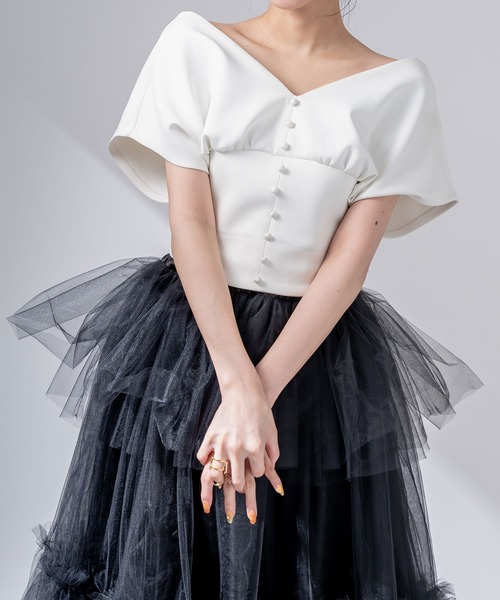 【qumerry. キュメリ】バックレースアップトップス/試着のみ美品/大人可愛 qumerry.（キュメリ）の「バックレースアップトップス（その他