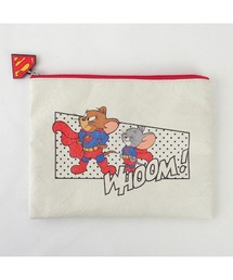 TOM&JERRY（トムアンドジェリー）の「TOM and JERRY as Batman & Superman×Flapperマッシュアップフラットポーチ（ポーチ）」