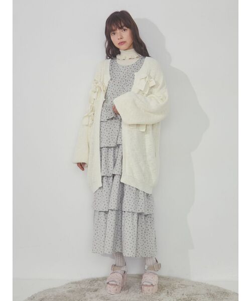 merry jenny（メリージェニー）の「チュールベロア厚底サンダル
